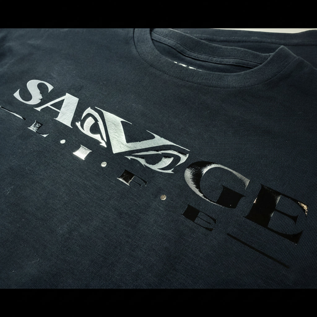 SAVAGELIFE LOGO CLEARPRINT TEE BK
