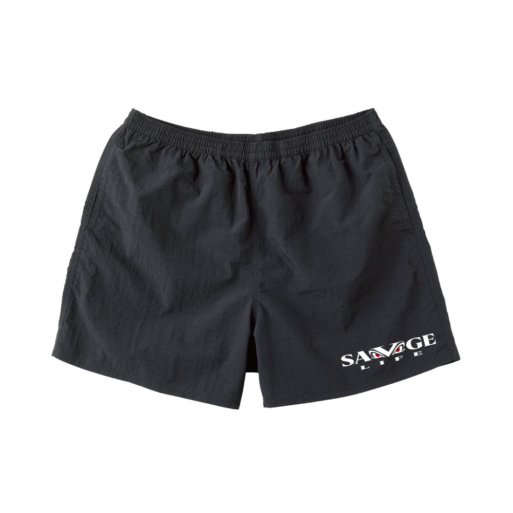 SAVAGELIFE-LOGO-NYLON-SHORTS-BK