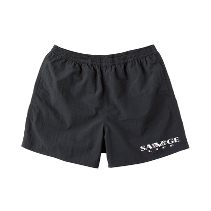 SAVAGELIFE-LOGO-NYLON-SHORTS-BK