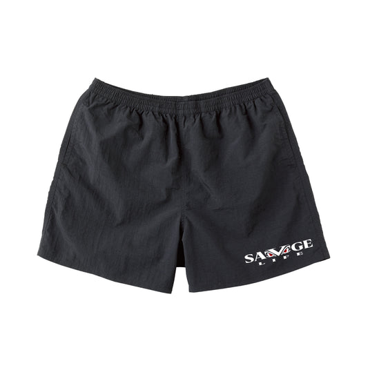 SAVAGELIFE-LOGO-NYLON-SHORTS-BK