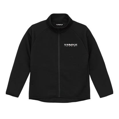 SAVAGELIFE-LOGO-DOUBLEKNIT-ZIPJACKET-BK