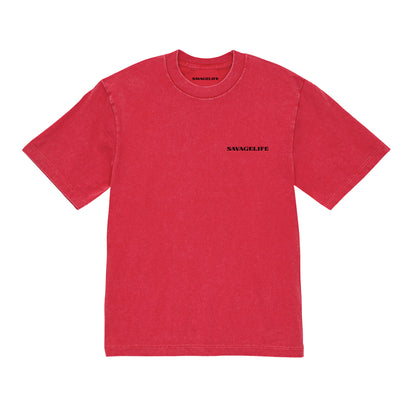 SAVAGELIFE-LOGOTYPE-FADEWASH-TEE-RED